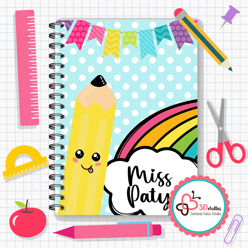 Libreta maestro versión lápiz feliz