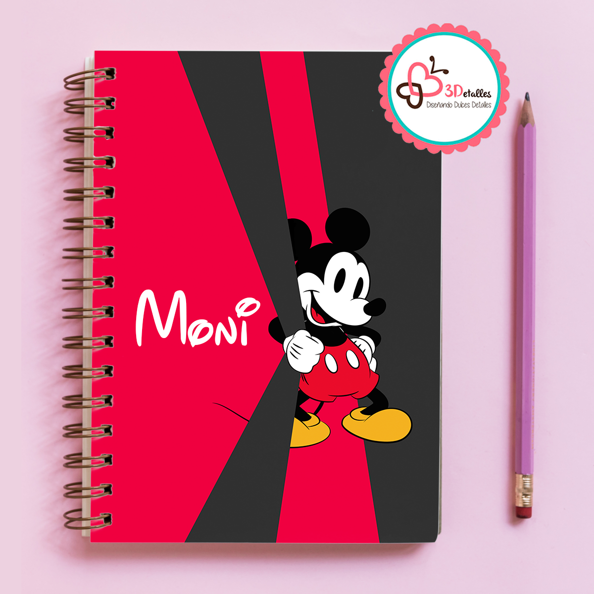 Libreta A5 Mickey Mouse con hoja de pegatinas New Import MC03001