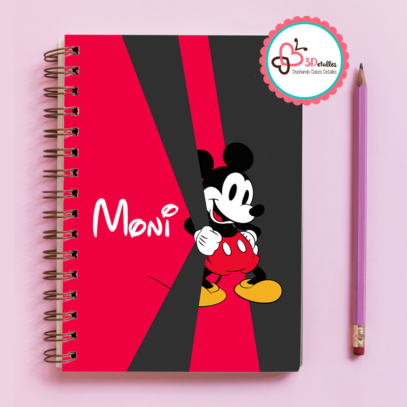 Libreta Mickey rojo
