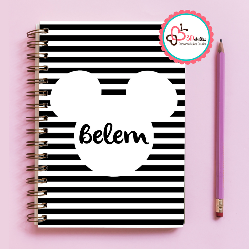 Libreta Mickey rayas
