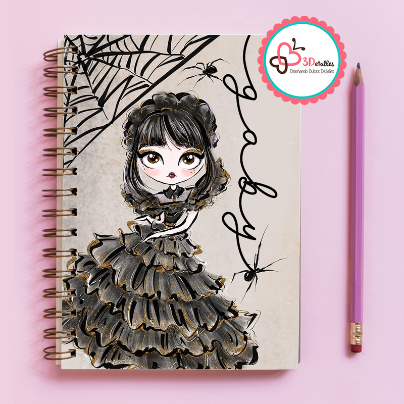 Libreta Merlina vestido