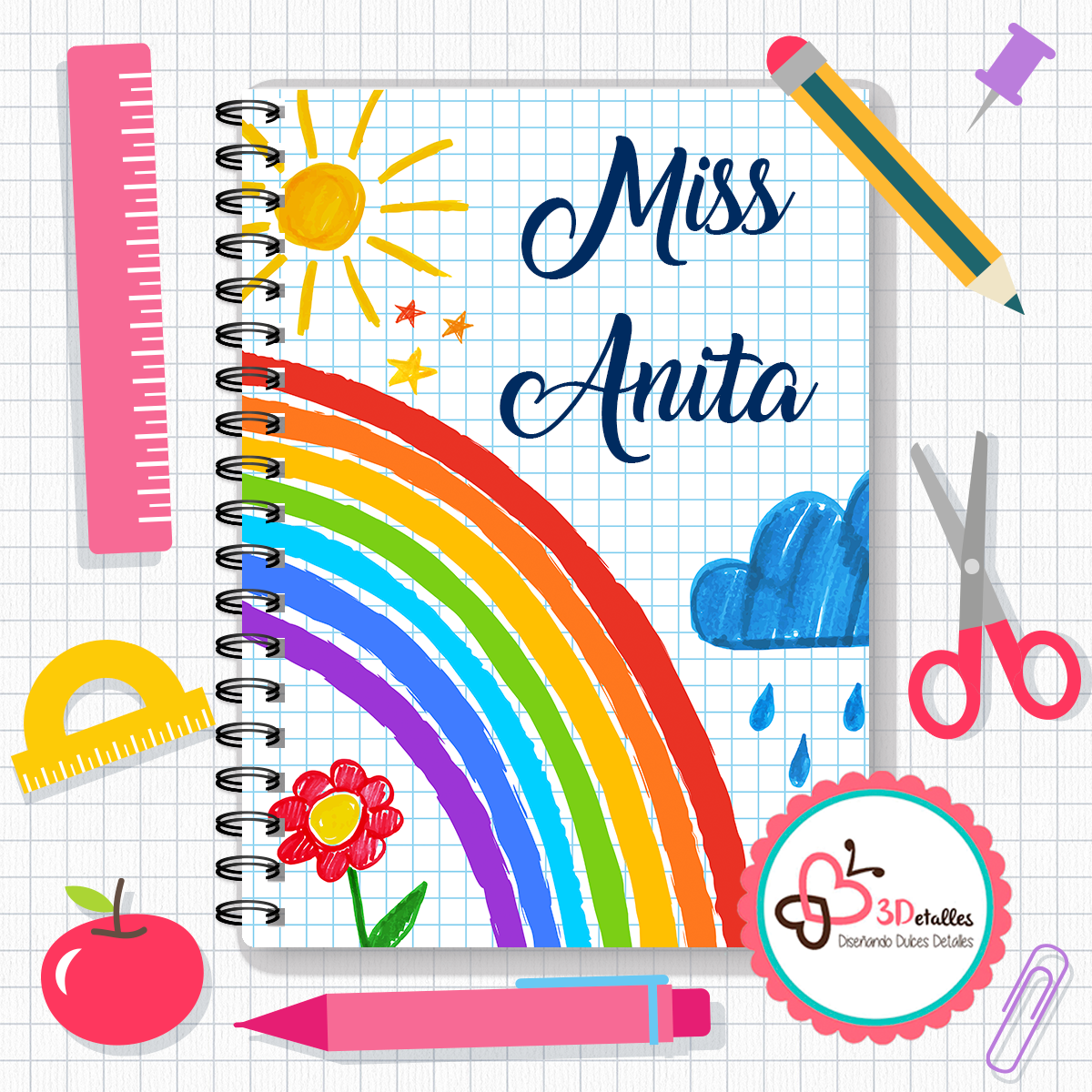 Libreta maestro versión arcoiris